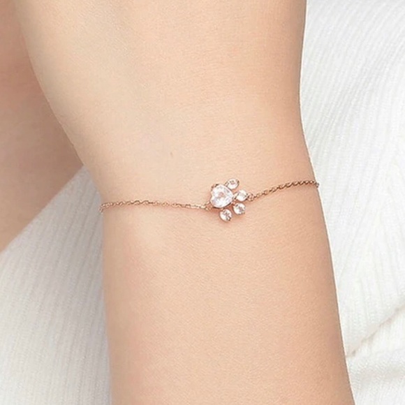 Rose Gold Paw Bracelet - Picture 3 of 5
